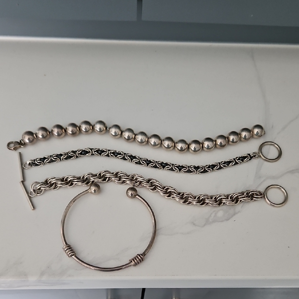 90s Silver Bracelet Lot
